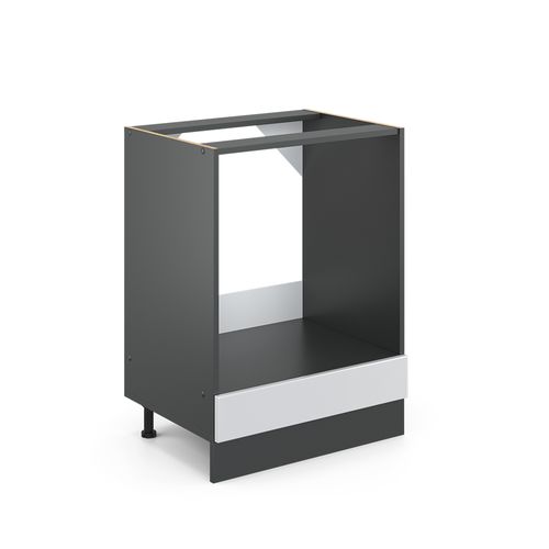 Meuble Pour Four R-line 34909 Blanc Haute Brillance 60cm Sans Pt