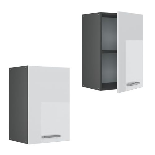 Elément Haut De Cuisine R-line 34911 Blanc Haute Brillance 40cm