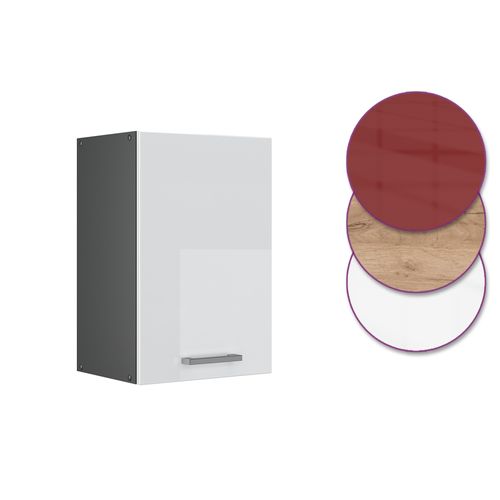 Elément Haut De Cuisine R-line 34911 Blanc Haute Brillance 40cm