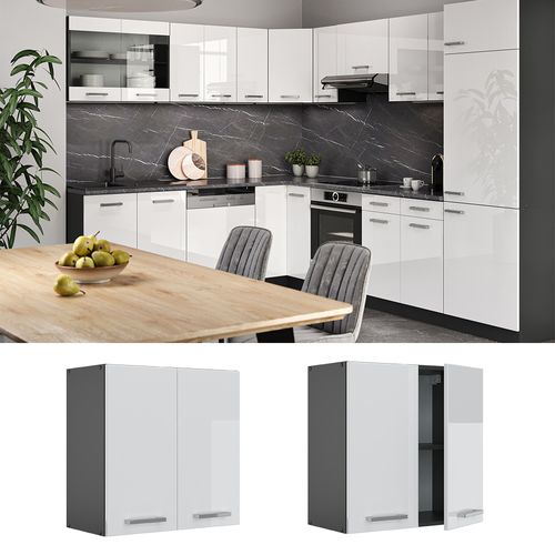 Elément Haut De Cuisine R-line 34912 Blanc Haute Brillance 60cm