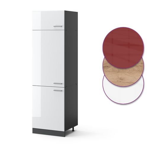 Armoire Pour Frigo R-line 34916 Blanc Haute Brillance 60cm