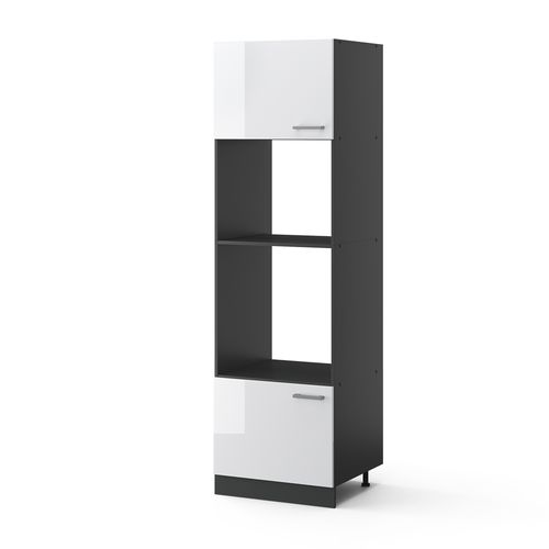 Armoire Micro-ondes R-line 34917 Blanc Haute Brillance 60cm