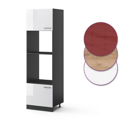 Armoire Micro-ondes R-line 34917 Blanc Haute Brillance 60cm