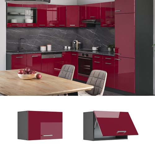 Elément Haut De Cuisine R-line 34928 Rouge Brillant 60cm Plat