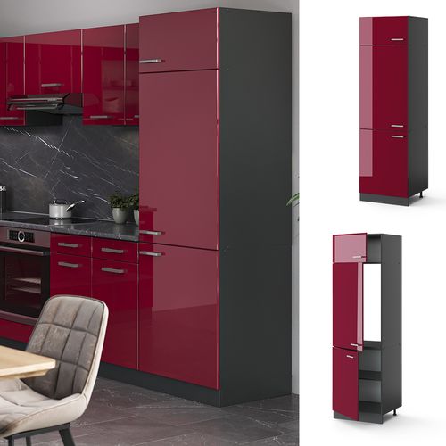 Armoire Pour Frigo R-line 34932 Rouge Brillant 60cm