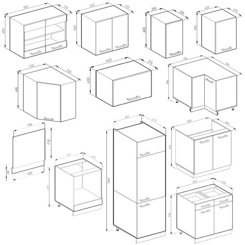 Cuisine En Angle R-line 34938 Chêne Doré/anthracite 287x46cm Sans Pt