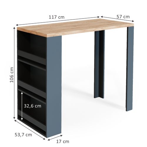 Table De Bar , Chêne, 57x117cm