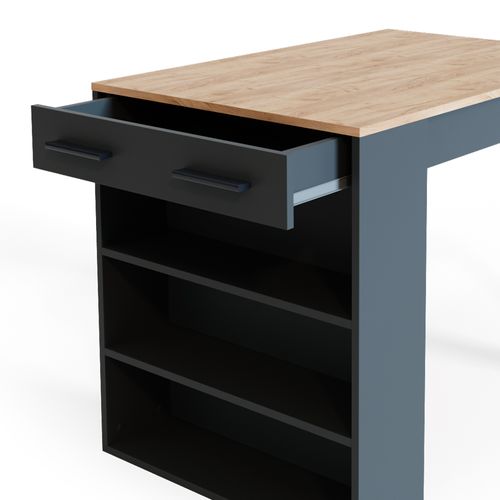 Table De Salle à Manger Repose 34653 Anthracite/chêne Doré 67x100cm