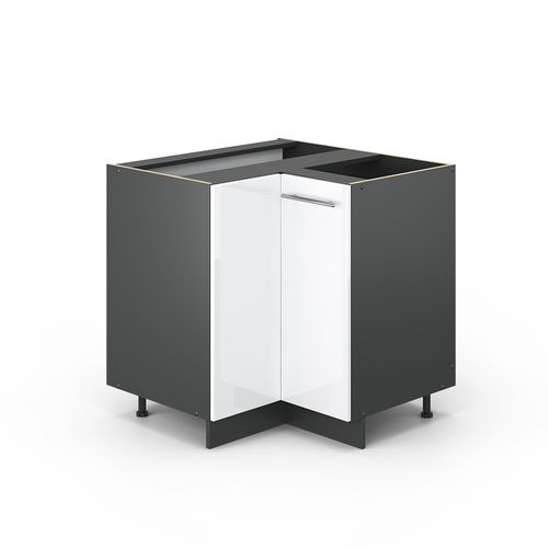 Meuble Dangle Fame-line 35538 Blanc Haute Brillance 80.5cm Sans Pt