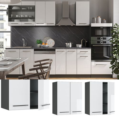 Elément Haut De Cuisine Fame-line 35545 Blanc Haute Brillance 60cm