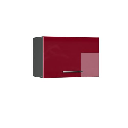 Elément Haut De Cuisine Fame-line 35566 Rouge Bordeaux Haute Brillance 60cm Plat