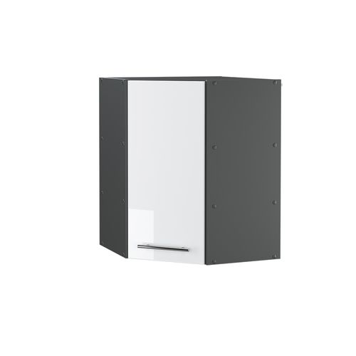 Elément Haut De Cuisine Fame-line 35548 Blanc Haute Brillance 57cm