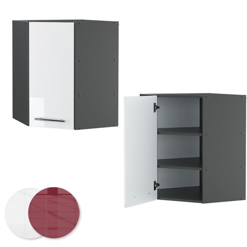 Elément Haut De Cuisine Fame-line 35548 Blanc Haute Brillance 57cm