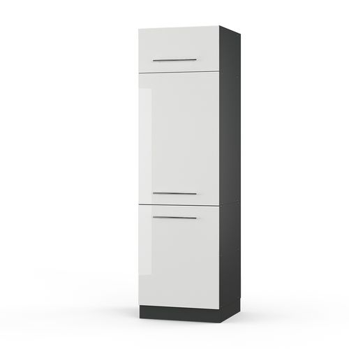 Armoire Pour Frigo Fame-line 35549 Blanc Haute Brillance 60cm