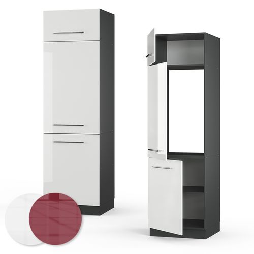 Armoire Pour Frigo Fame-line 35549 Blanc Haute Brillance 60cm