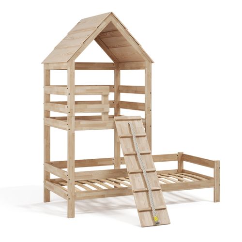 Lit Cabane Teddy 35145 Naturel Bois 90x200 Cm