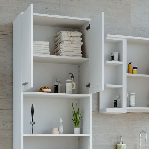 Colonne De Salle De Bain Maris, Blanc, 56.1x190cm