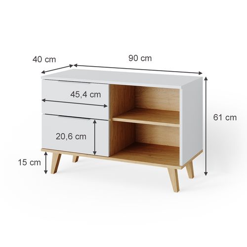 Commode Avec Tiroirs Nautica 35106 Blanc 40x61cm