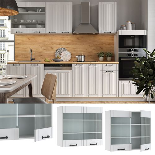 Armoire En Verre Fame-line 36039 Blanc Campagne 80cm