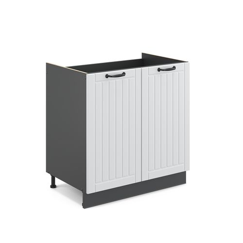 Meuble Bas Sous-évier Fame-line 36053 Blanc Campagne 80cm Sans Pt