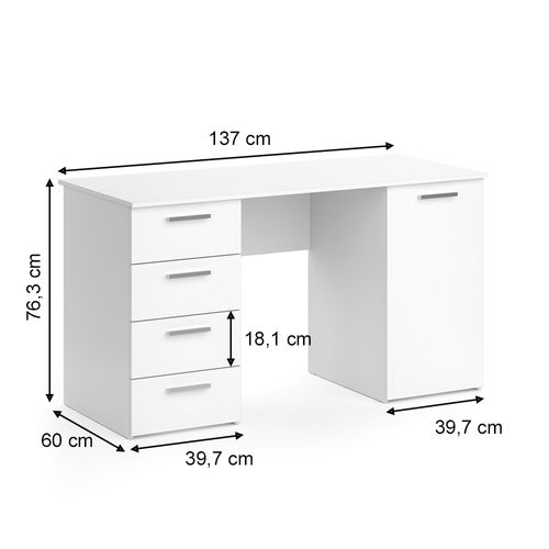 Bureau Nico 35924 Blanc 137x60cm