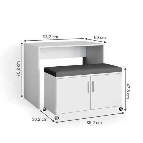 Bureau Flona 35923 Blanc 93.2 Cm