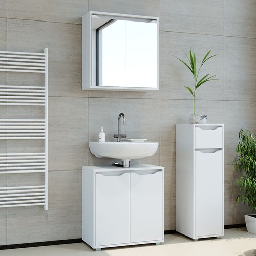 Meubles Bain Ruben 36209 Blanc 3 Parties