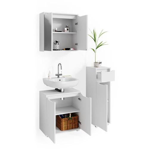 Meubles Bain Ruben 36209 Blanc 3 Parties