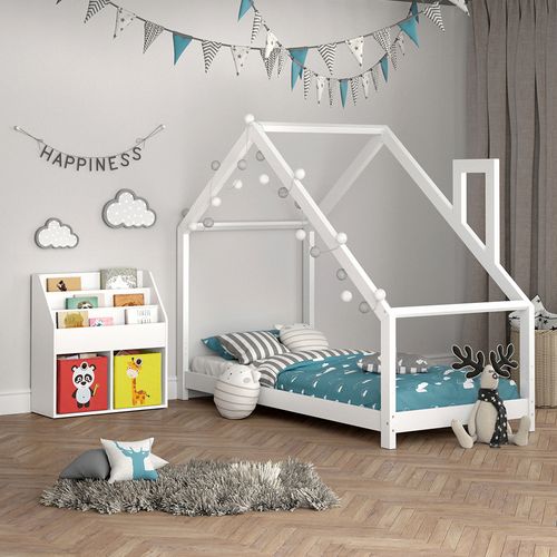 Bibliothèque Enfant Luigi 36213 Blanc 72x79cm Avec 2 Boxes Pliants Opt.2