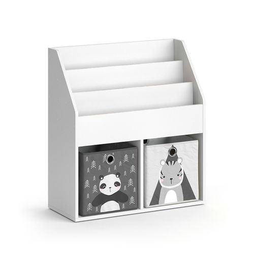 Bibliothèque Enfant Luigi 36217 Blanc 72x79cm Avec 2 Boxes Pliants Opt.5