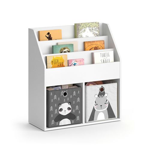 Bibliothèque Enfant Luigi 36217 Blanc 72x79cm Avec 2 Boxes Pliants Opt.5