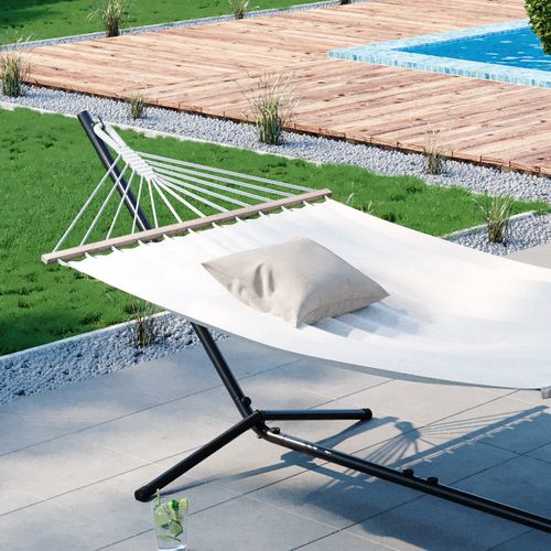 Hamac  34619 Blanc 190x120cm Châssis Métallique