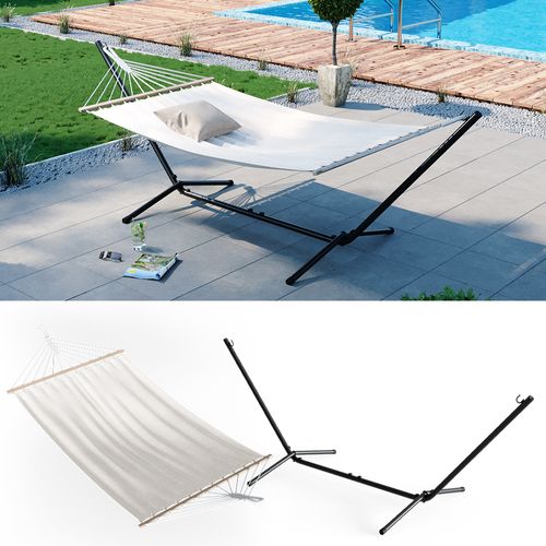 Hamac  34619 Blanc 190x120cm Châssis Métallique