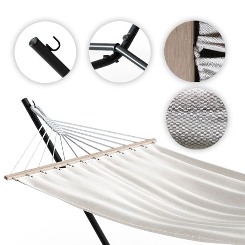 Hamac  34619 Blanc 190x120cm Châssis Métallique