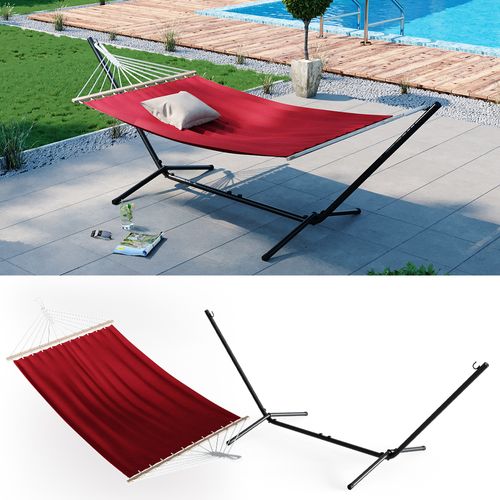 Hamac  34620 Rouge 190x120cm Châssis Métallique
