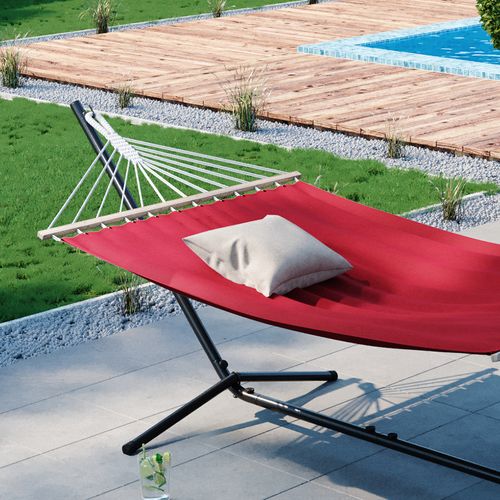 Hamac  34620 Rouge 190x120cm Châssis Métallique