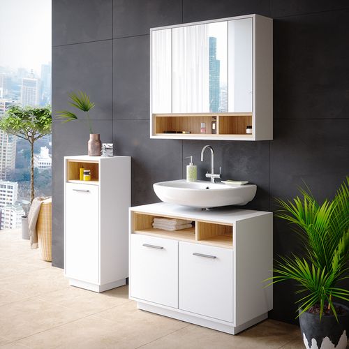 Meubles Bain Beatrice 36287 Blanc 3 Parties