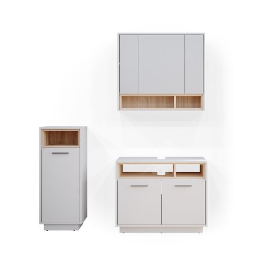 Meubles Bain Beatrice 36287 Blanc 3 Parties