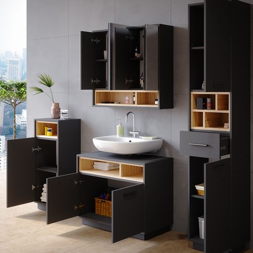 Meubles Bain Beatrice 36292 Anthracite 4 Parties