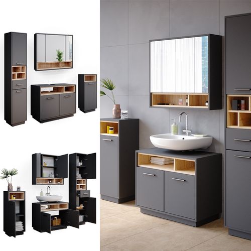 Meubles Bain Beatrice 36292 Anthracite 4 Parties