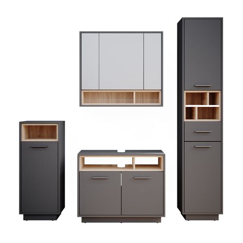 Meubles Bain Beatrice 36292 Anthracite 4 Parties