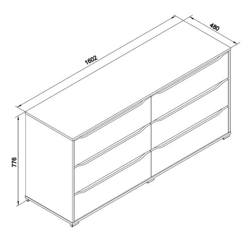 Commode Avec Tiroirs Ruben 34641 Blanc 48x77.6cm