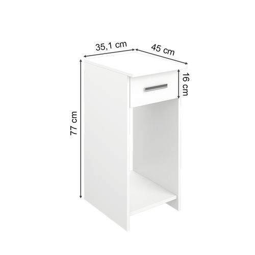 Armoire PC Odin 36195 Blanc 35.1x45cm