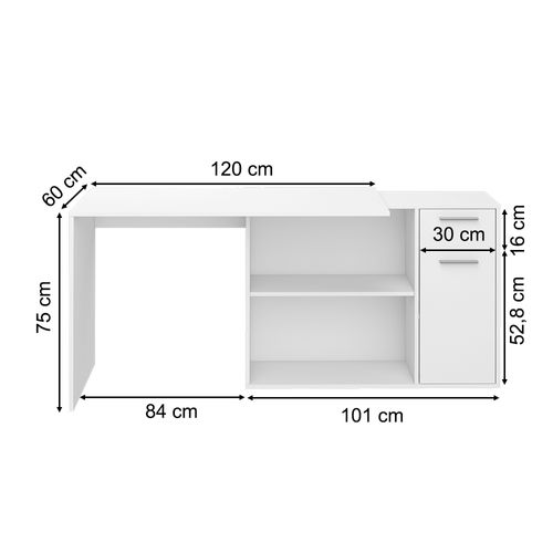 Bureau Dangle Robin 36192 Blanc 120x60cm
