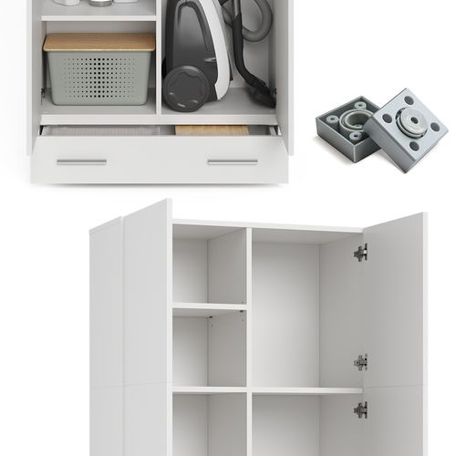 Étagère à Dossiers Ingo 36454 Blanc 80x182.4cm Avec Tiroir