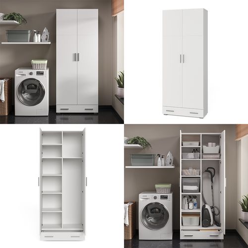 Étagère à Dossiers Ingo 36454 Blanc 80x182.4cm Avec Tiroir