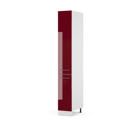 Meuble Haute De Cuisine Fame-line 36474 Rouge Bordeaux Haute Brillance 30cm
