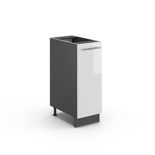 Meuble De Cuisine Fame-line 36466 Blanc Haute Brillance 30cm Sans Pt