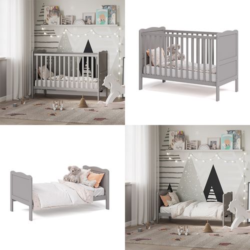 Lit Bébé Tobi 36198 Gris 60x120 Cm