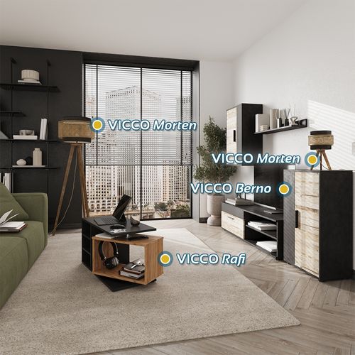 Meuble-paroi Berno 36329 Beige Lot De 4